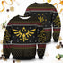 Divesart - Legend of Zelda Triforce Maglione di lana unisex natalizio - Brutto maglione di Natale